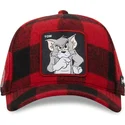 czerwona-i-czarna-zakrzywiona-czapka-snapback-tom-taj5-tj6-looney-tunes-od-capslab