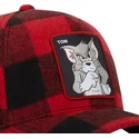 capslab-curved-brim-tom-taj5-tj6-looney-tunes-red-and-black-snapback-cap