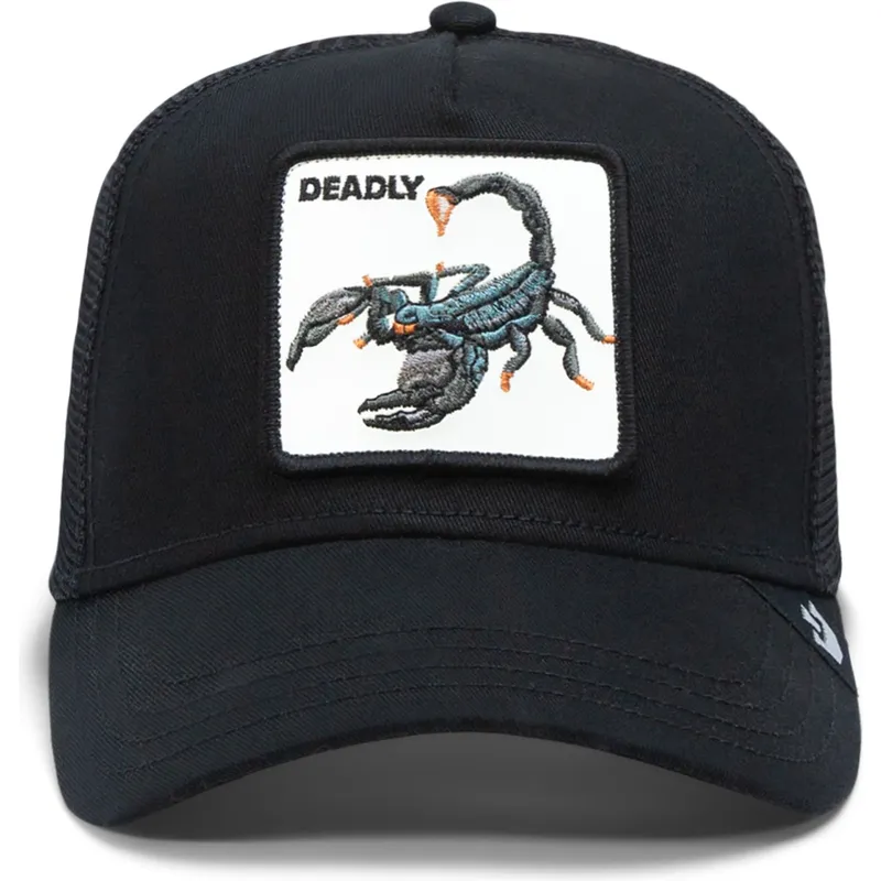 czapka-trucker-czarna-skorpion-deadly-the-deadliest-scorpion-the-farm-od-goorin-bros