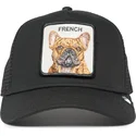 cepur-izliekta-truckeris-melns-snapback-the-french-frenchie-the-farm-no-goorin-bros