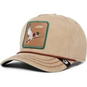 beige-gebogene-snapback-kappe-ente-lucky-duck-canvas-the-farm-von-goorin-bros