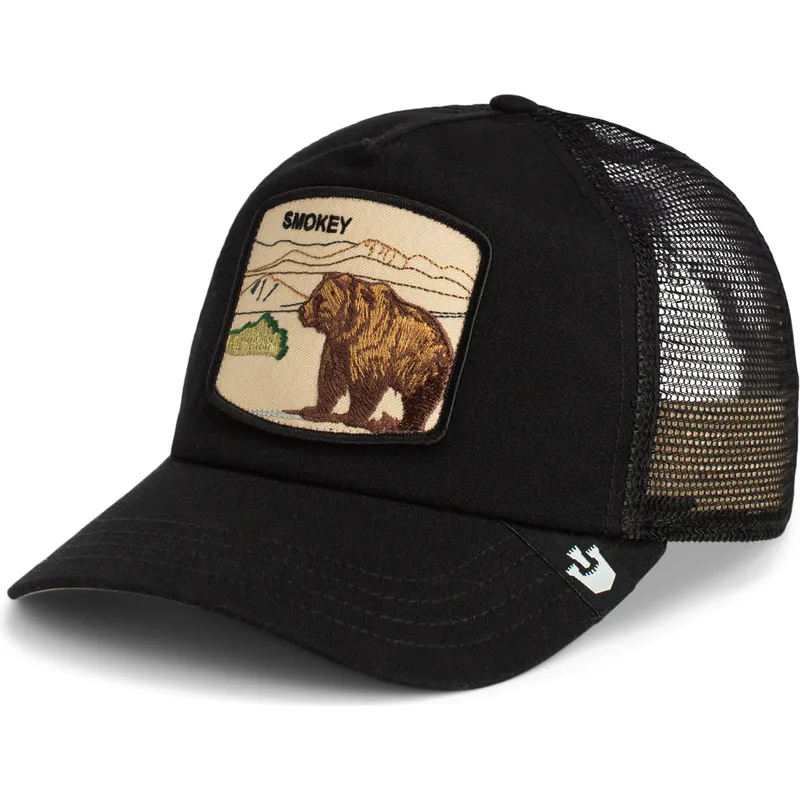 cepur-izliekta-truckeris-melns-snapback-smokey-camp-crasher-park-range-the-farm-no-goorin-bros