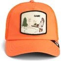 cepur-izliekta-truckeris-oranzs-snapback-game-maybe-park-range-the-farm-no-goorin-bros