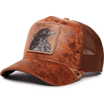 cepur-izliekta-truckeris-bruns-snapback-danger-crow-the-farm-no-goorin-bros