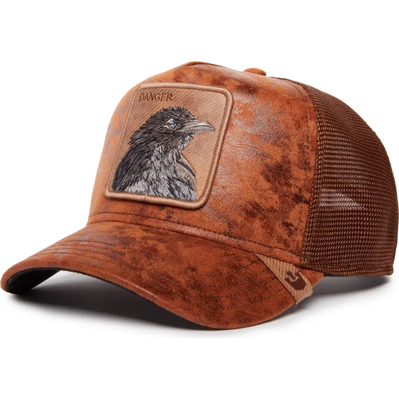 cepur-izliekta-truckeris-bruns-snapback-danger-crow-the-farm-no-goorin-bros