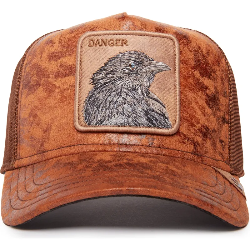 cepur-izliekta-truckeris-bruns-snapback-danger-crow-the-farm-no-goorin-bros