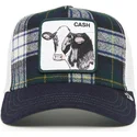 cepur-izliekta-truckeris-tumsi-zils-snapback-cash-moon-cow-uk-plaid-the-farm-no-goorin-bros