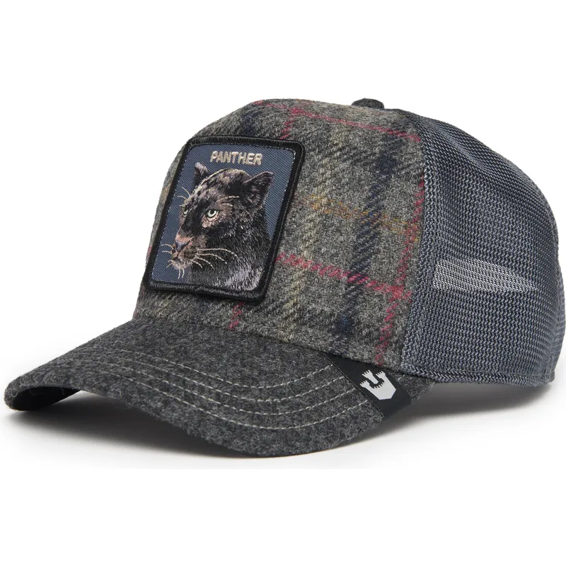 cepur-izliekta-truckeris-peleks-snapback-moon-panther-uk-plaid-the-farm-no-goorin-bros