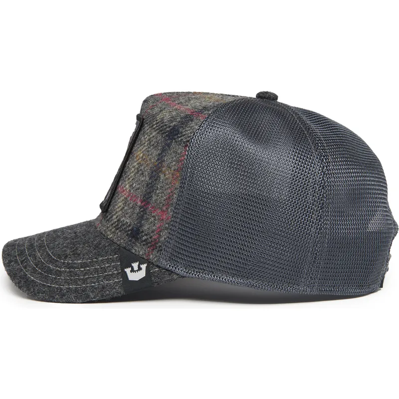 cepur-izliekta-truckeris-peleks-snapback-moon-panther-uk-plaid-the-farm-no-goorin-bros
