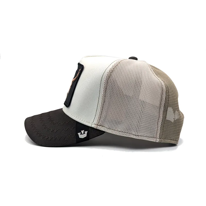 cepur-izliekta-truckeris-bruns-snapback-dead-skull-tri-tone-the-farm-no-goorin-bros