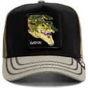 schwarze-und-grune-krokodil-trucker-cap-gator-tri-tone-the-farm-von-goorin-bros