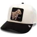 beige-schwarze-trucker-kappe-mit-pitbull-hund-flex-the-suede-pitbull-the-farm-von-goorin-bros