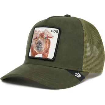 cepur-izliekta-truckeris-zals-snapback-hog-the-suede-pig-the-farm-no-goorin-bros
