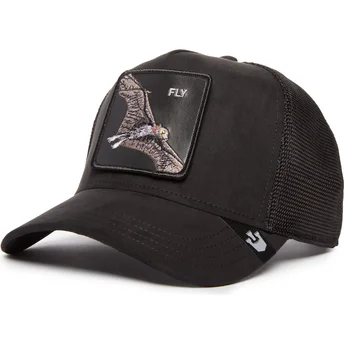 cepur-izliekta-truckeris-melns-snapback-fly-the-suede-bat-blacked-out-the-farm-no-goorin-bros