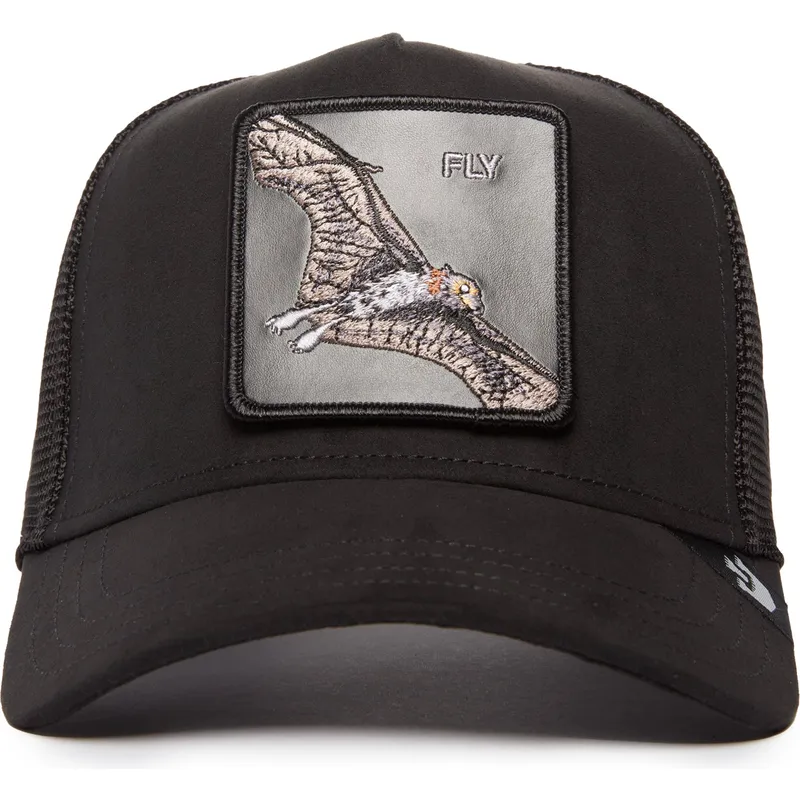 cepur-izliekta-truckeris-melns-snapback-fly-the-suede-bat-blacked-out-the-farm-no-goorin-bros
