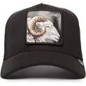 cepur-izliekta-truckeris-melns-snapback-legend-the-suede-ram-blacked-out-the-farm-no-goorin-bros