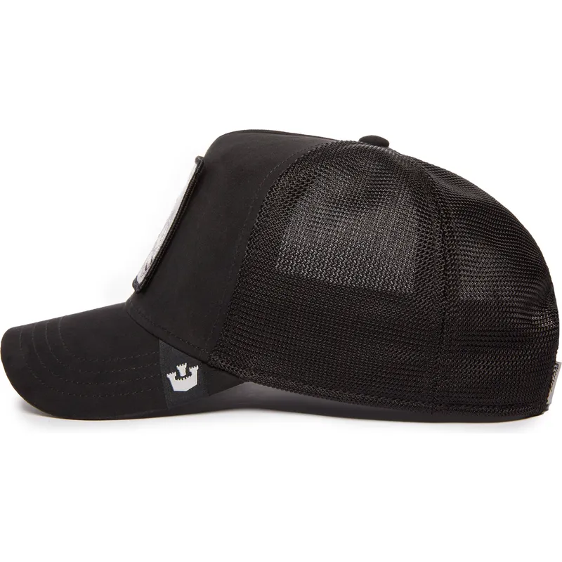 cepur-izliekta-truckeris-melns-snapback-legend-the-suede-ram-blacked-out-the-farm-no-goorin-bros