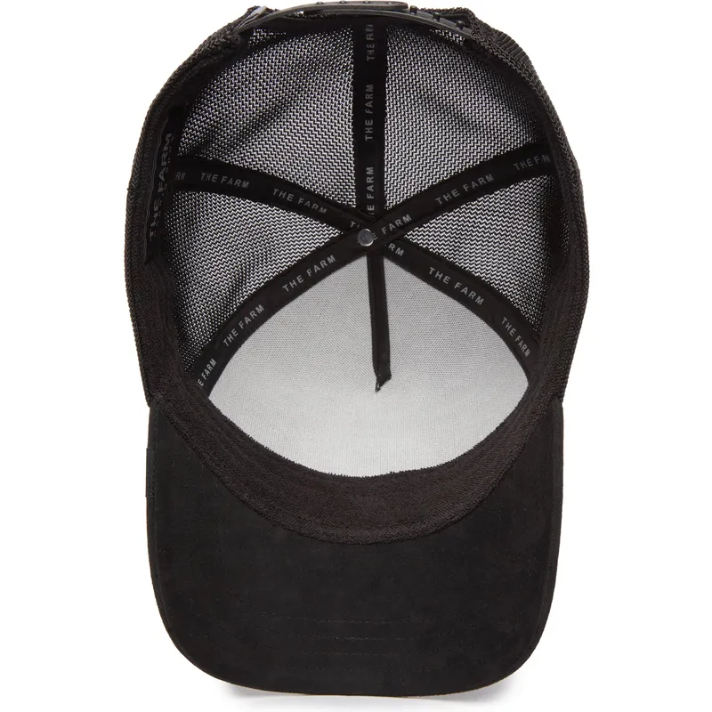 cepur-izliekta-truckeris-melns-snapback-legend-the-suede-ram-blacked-out-the-farm-no-goorin-bros
