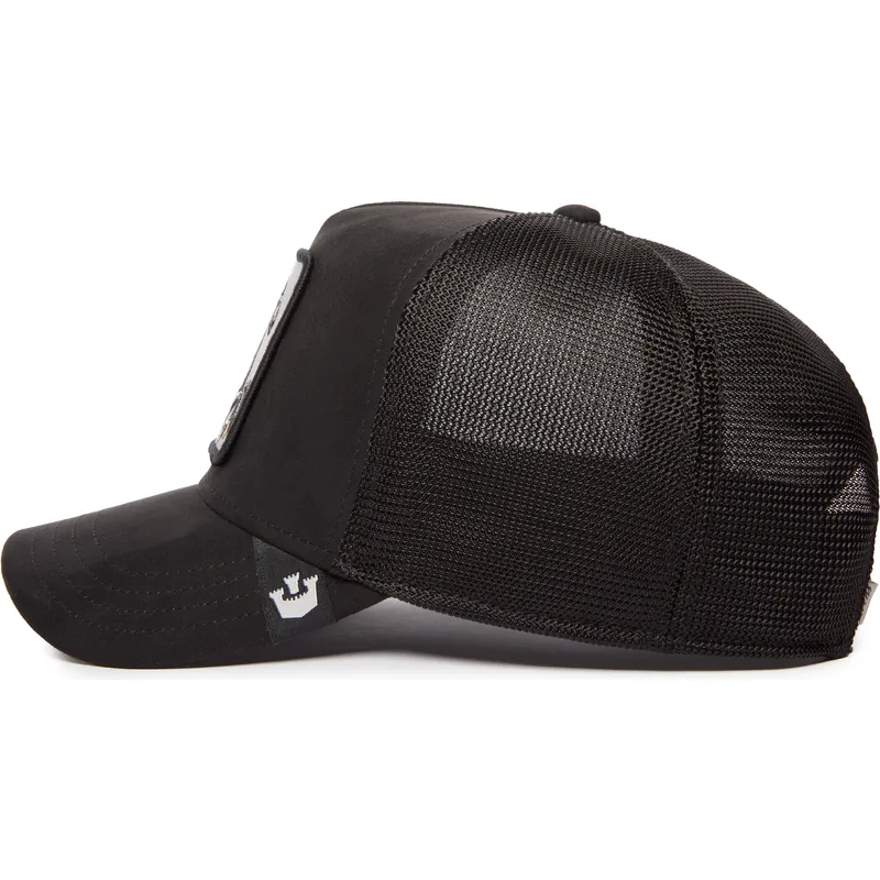 cepur-izliekta-truckeris-melns-snapback-the-suede-stallion-blacked-out-the-farm-no-goorin-bros