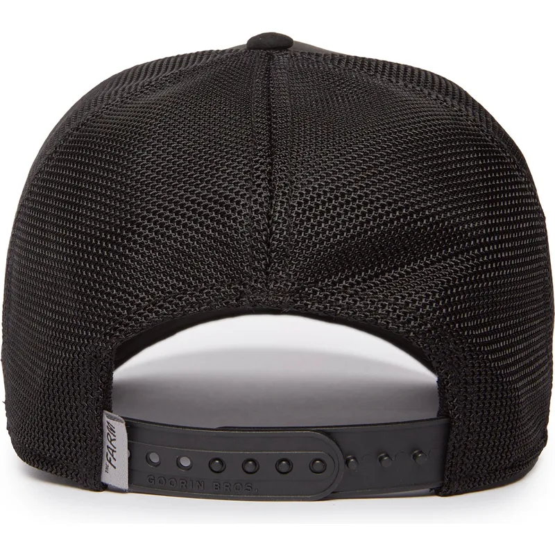 cepur-izliekta-truckeris-melns-snapback-the-suede-stallion-blacked-out-the-farm-no-goorin-bros