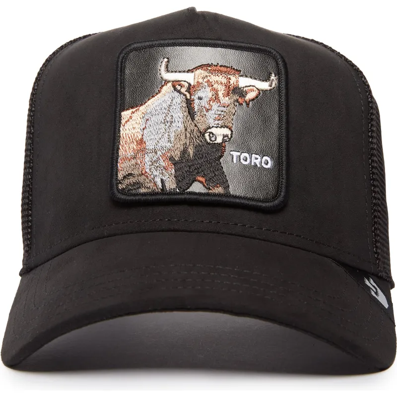 cepur-izliekta-truckeris-melns-snapback-the-suede-bull-blacked-out-the-farm-no-goorin-bros