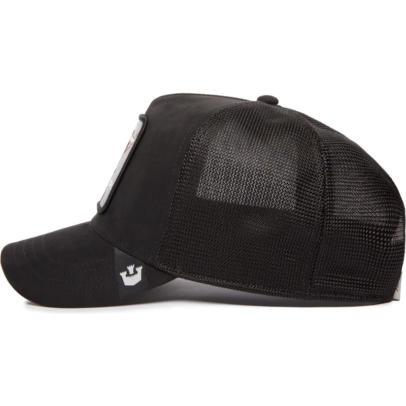 cepur-izliekta-truckeris-melns-snapback-the-suede-bull-blacked-out-the-farm-no-goorin-bros