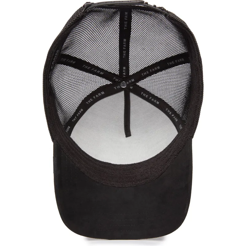 cepur-izliekta-truckeris-melns-snapback-the-suede-bull-blacked-out-the-farm-no-goorin-bros