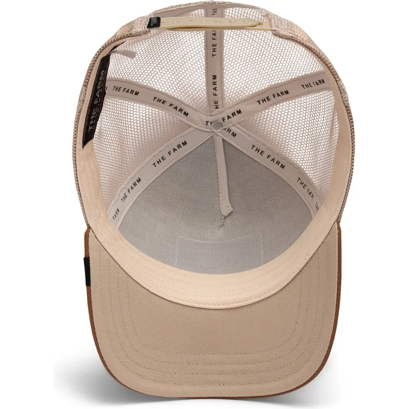 trucker-cap-beige-und-braun-skorpion-deadly-the-deadliest-scorpion-eco-brutalism-the-farm-von-goorin-bros