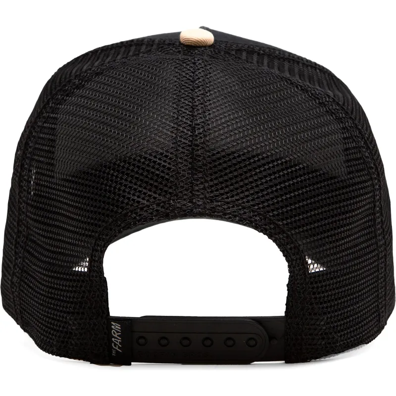 cepur-izliekta-truckeris-melns-snapback-the-amigo-eco-brutalism-the-farm-no-goorin-bros