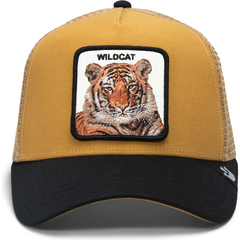 trucker-cap-braun-und-schwarz-tiger-the-wildcat-tiger-big-cats-the-farm-von-goorin-bros