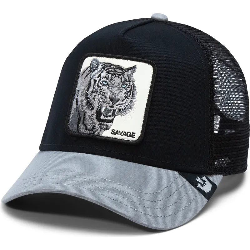 cepur-izliekta-truckeris-melns-snapback-the-savage-tiger-big-cats-the-farm-no-goorin-bros