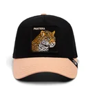 gorra-trucker-negra-y-beige-leopardo-the-pantera-big-cats-the-farm-de-goorin-bros