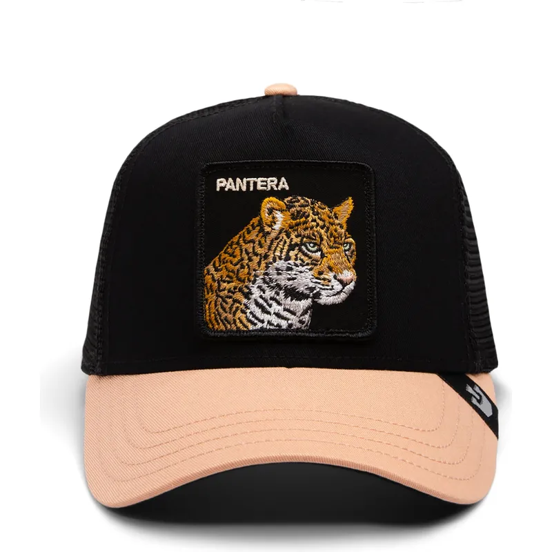 trucker-cap-schwarz-und-beige-leopard-the-pantera-big-cats-the-farm-von-goorin-bros