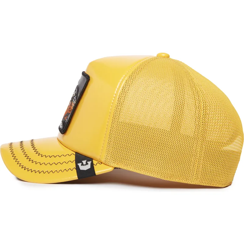 cepur-izliekta-truckeris-dzeltens-snapback-mamba-mentality-puff-patent-the-farm-no-goorin-bros