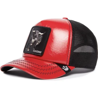 cepur-izliekta-truckeris-sarkans-snapback-raging-pamplona-puff-patent-the-farm-no-goorin-bros