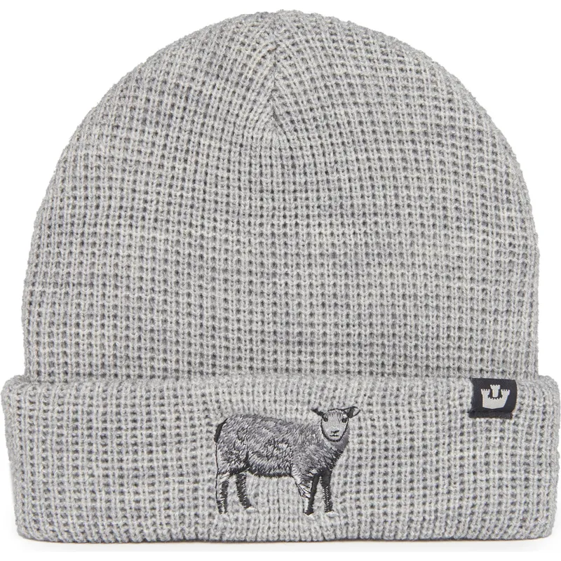 grau-gestrickte-rippenmutze-schaf-classic-knit-the-farm-von-goorin-bros