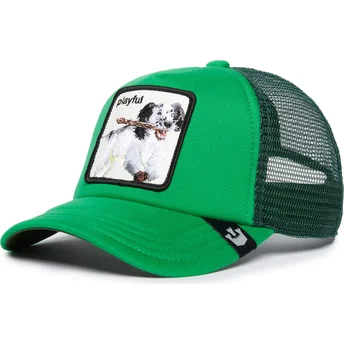 Grüne Trucker-Kappe für Jungen Hund Playful Playtime The Farm von Goorin Bros.