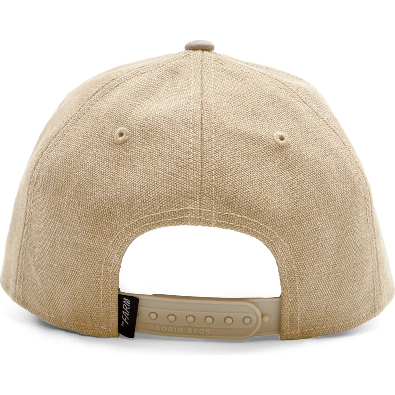 czapka-z-daszkiem-jasnobrazowa-snapback-z-niedzwiedziem-bear-bare-duck-canvas-the-farm-od-goorin-bros