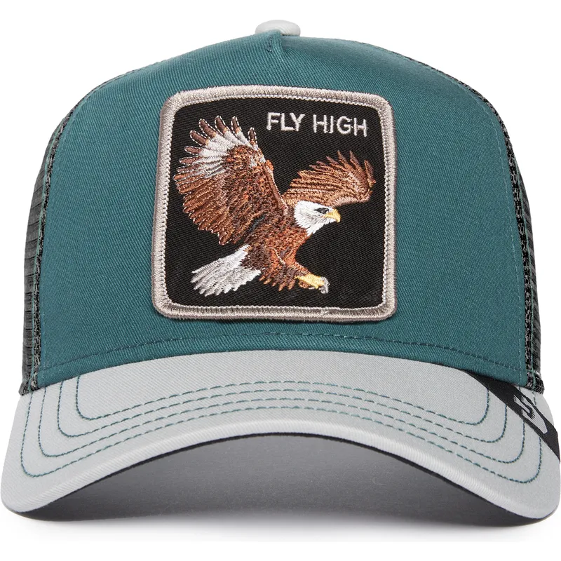 cepur-izliekta-truckeris-zals-snapback-fly-high-eagle-fan-the-farm-no-goorin-bros