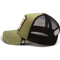 grune-und-schwarze-trucker-kappe-fur-kinder-sabelzahnkatze-fierce-cat-teefs-extinct-the-farm-von-goorin-bros