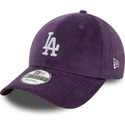 new-era-curved-brim-9forty-cord-los-angeles-dodgers-mlb-purple-adjustable-cap