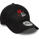 verstellbare-schwarze-curved-cap-9twenty-rose-icon-von-new-era