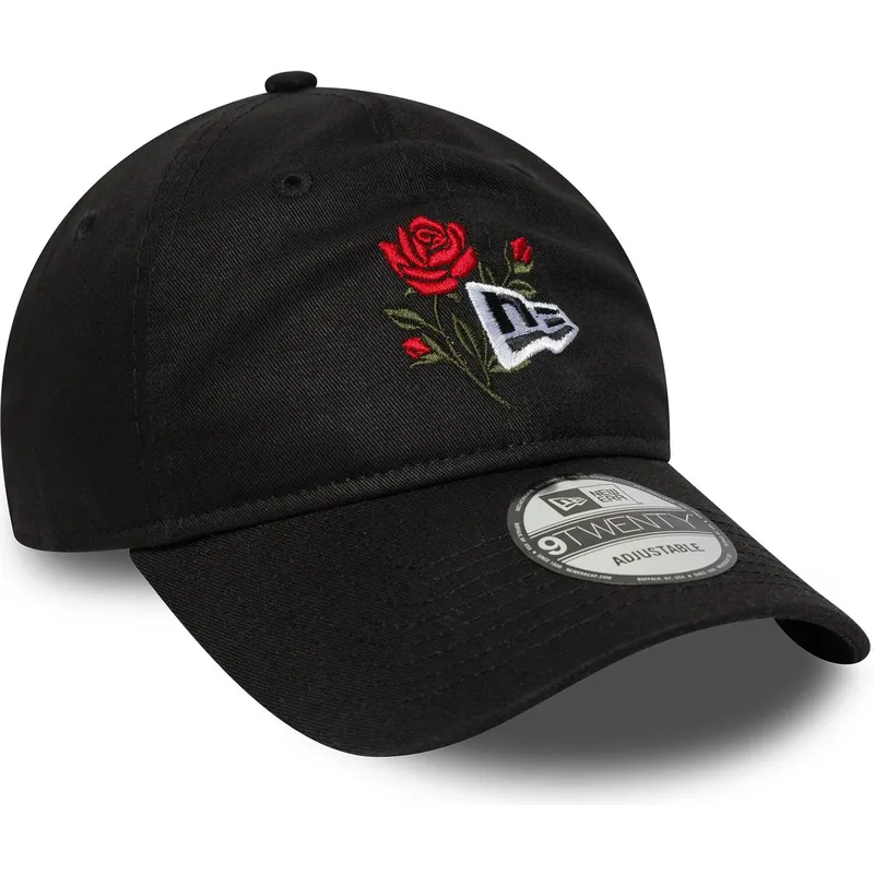 cepur-izliekta-melns-regulejams-9twenty-rose-icon-no-new-era