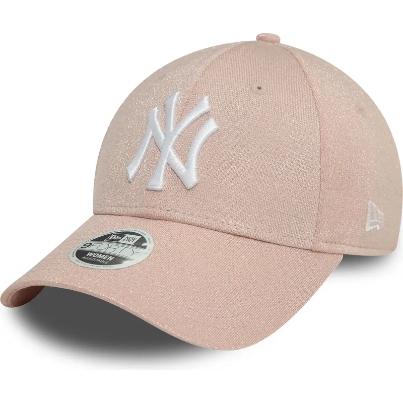 cap-izliekta-pink-adjustable-strap-9forty-glitter-no-new-york-yankees-mlb-no-new-era