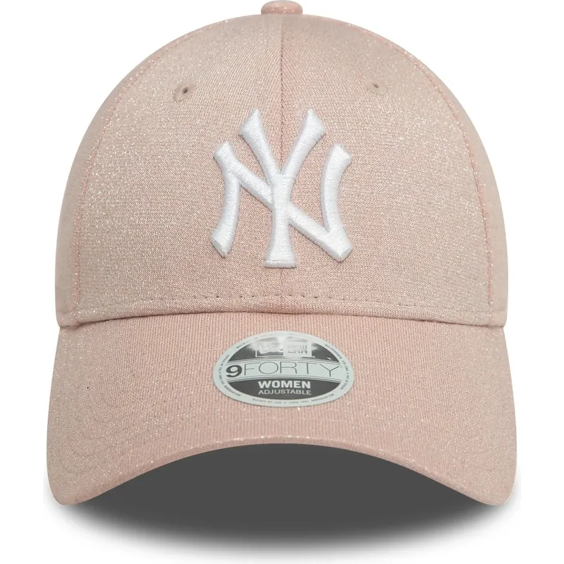 cap-izliekta-pink-adjustable-strap-9forty-glitter-no-new-york-yankees-mlb-no-new-era