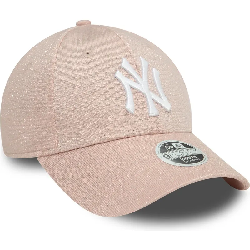 cap-izliekta-pink-adjustable-strap-9forty-glitter-no-new-york-yankees-mlb-no-new-era