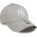 graue-verstellbare-curved-cap-fur-damen-9forty-glitter-der-new-york-yankees-mlb-von-new-era