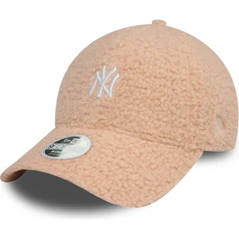 Cap izliekta pink adjustable strap 9FORTY Borg no New York Yankees MLB no New Era