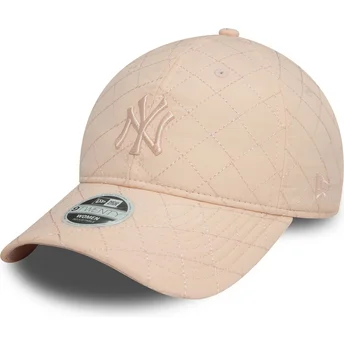 Cepur izliekta rozā regulējama lente 9TWENTY Padded no New York Yankees MLB no New Era