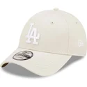 beige-verstellbare-9forty-league-essential-kappe-der-los-angeles-dodgers-mlb-von-new-era